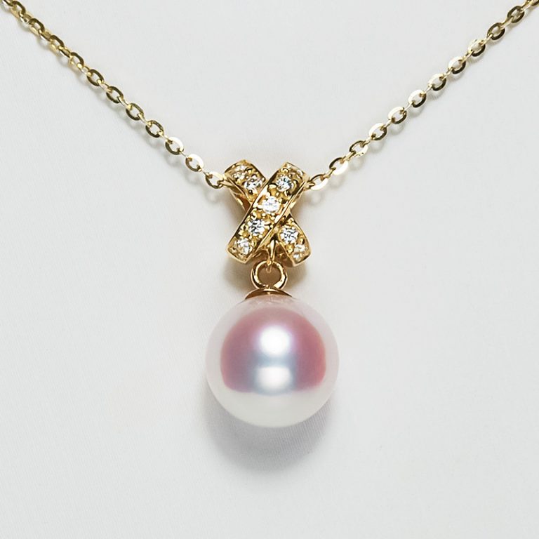 18k金天然海水日本akoya珍珠吊墜項(xiàng)鏈單顆真多麻項(xiàng)墜女